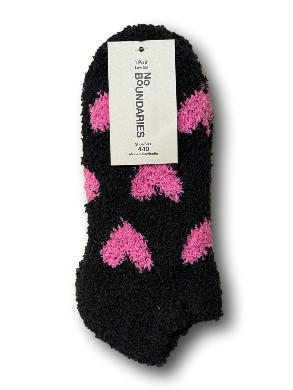 3/$15 Pink Hearts Funny Novelty Low Cut Cozy Fashion Socks - NWT
